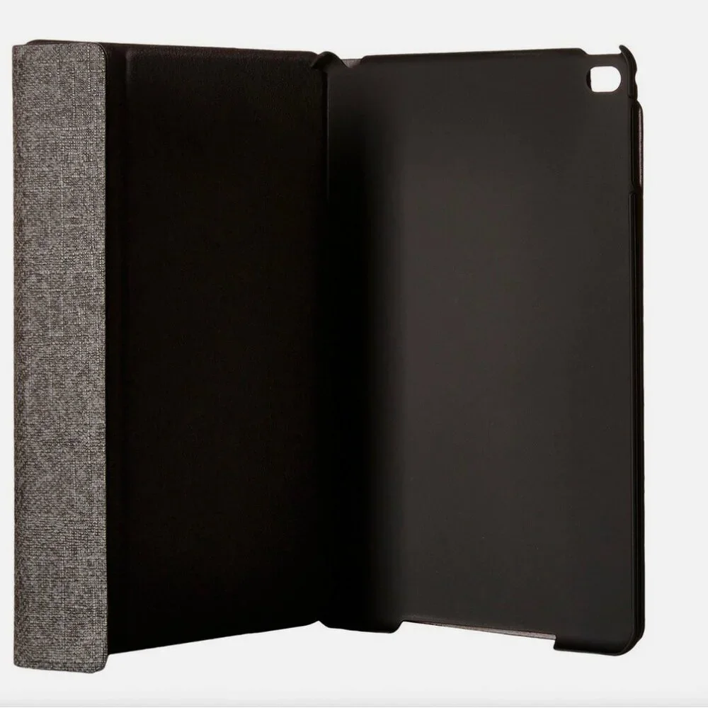 Tumi Astor Earl Gray Rotating Folio Case For iPad Mini Coated Canvas